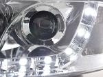 Paire de feux phares Daylight DRL Led Audi A6 C5/4B 2001-2003 chrome
