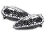 Paire de feux phares Daylight Led DRL Fiat Grande Punto 199 08-12 chrome