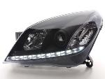 Paire de feux phares Daylight Led DRL Opel Astra H 04-09 Noir