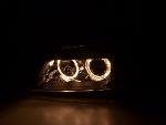 Paire de feux phares Angel Eyes Opel Vectra C de 02-04 Noir