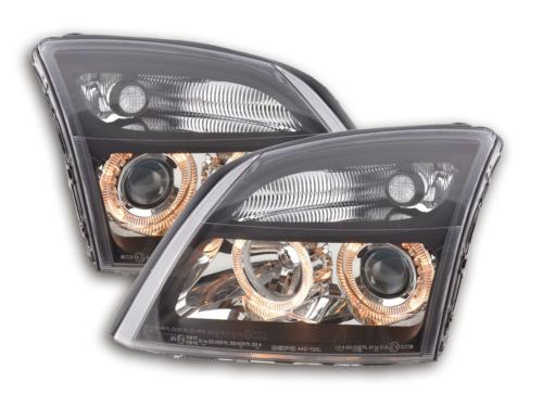 Paire de feux phares Angel Eyes Opel Vectra C de 02-04 Noir