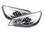 Paire de feux phares Daylight Led Opel Astra J 5 Portes 09-12 chrome