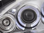 Paire de feux phares Angel Eyes Opel Corsa C de 01-06 chrome