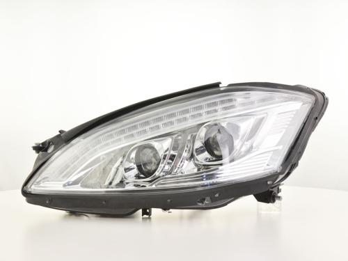 Paire de feux phares Xenon Daylight Led Mercedes Benz Classe S 221 05-09 chrome