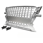 Grille de calandre pour Audi Q5 de 2008 a 09/2012 look Sport argent