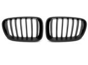 Paire de grilles de calandre BMW X3 F25 10-14 noir mat