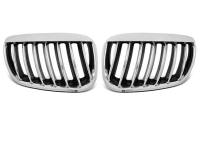 Paire de grilles de calandre BMW X5 E53 04-06 chrome