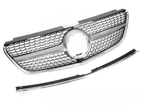 Grille calandre Mercedes Classe V W447 de 2014 a 2019 Argent- Chrome