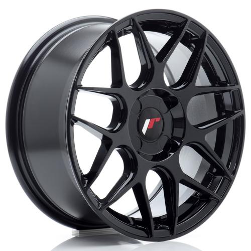 Jante JR Wheels JR18 16x7 ET20-35 - 4 trous sur mesure - Noir brillant