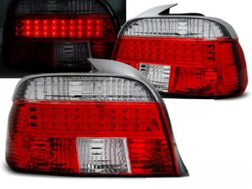Paire de feux arriere BMW serie 5 E39 berline de 1995 a 2000 LED rouge et blanc