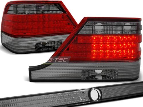 Paire de feux arriere Mercedes Classe S W140 95-98 LED rouge fume