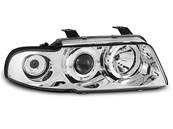 Paire de feux phares Audi A4 B5 de 1994 a 1998 angel eyes chrome