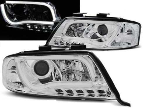 Paire de feux phares Audi A6 C5 de 1997 a 2001 Tube Light led LTI chrome