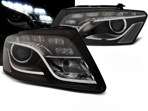 Paire de feux phares Audi Q5 de 2008 a 2012 Led DRL noir