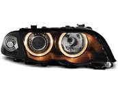 Paire de phares BMW serie 3 E46 Berline 98-01 angel eyes noir