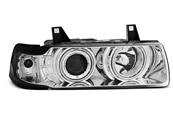 Paire Feux Phares BMW serie 3 E36 Berline de 1990 a 1999 angel eyes CCFL chrome
