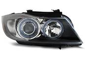 Paire de feux phares BMW serie 3 E90 de 2005 a 2008 angel eyes noir