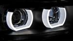 Paire de feux phares BMW serie 3 E90/E91 de 2005 a 2008 Xenon angel eyes led 3D noir