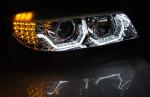 Paire de phares avant BMW E90/E91 05-08 Angel eyes 3D led chrome