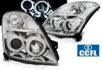 Paire de feux phares Suzuki Swift 05-10 angel eyes CCFL chrome