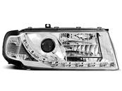 Paire de feux phares Skoda Octavia 00-04 Daylight led chrome