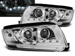 Paire de feux phares Skoda Fabia 99-08 Daylight led chrome