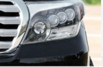 Paire de feux phares Toyota Land Cruiser FJ200 07-12 noir et chrome