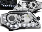 Paire de feux phares VW Passat B6 3C 05-10 Daylight led chrome