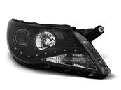 Paire de feux phares VW Tiguan 07-11 Daylight led noir