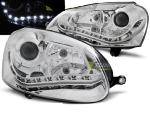 Paire de feux phares VW Golf 5 03-08 Daylight led chrome