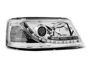 Paire de feux phares VW T5 03-09 Daylight DRL LED chrome