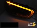 Paire de feux phares Daylight DRL LTI Led VW Scirocco de 14-17 Noir