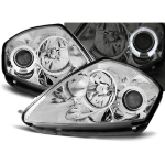 Paire de feux phares Mitsubishi Eclipse D50 00-05 angel eyes chrome