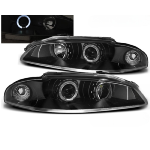 Paire de feux phares Mitsubishi Eclipse de 1997 a 1998 angel eyes noir