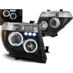 Paire de feux phares Nissan Pathfinder 05-10 angel eyes noir