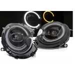 Paire de feux phares Mini Cooper R55-R56-R57-R58-R59 de 2006 a 2015 - FULL Led DRL + Dynamic