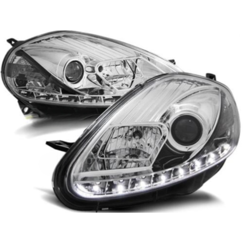 Paire de feux phares Fiat Grande Punto 05-08 Daylight chrome