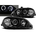 Paire de feux phares Honda Civic 99-01 angel eyes noir