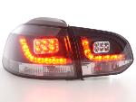 Paire de feux arrière VW Volkswagen Golf 6 2008 a 2012 Noir Led