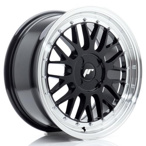 Jante JR Wheels JR23 17x8 ET20-45- 4 Trous sur mesure- Gloss Black w/ Machined Lip