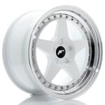 Jante JR Wheels JR6 17x9 ET20-35 - 5 trous sur mesures - White Machined lip