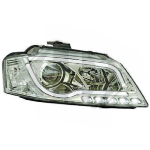 Paire de Phares Tubelight Led DRL Audi A3 8P 2008 a 2012 Chrome