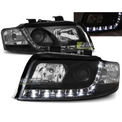 Paire de feux phares Audi A4 00-04 Daylight led noir