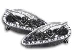 Paire de feux phares Daylight Led DRL Fiat Grande Punto 199 05-08 chrome