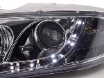 Paire de feux phares Xenon Daylight Led Skoda Octavia 04-08 Chrome