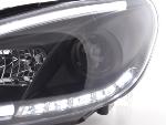 Paire de feux phares Daylight Led DRL VW Golf 6 08-12 Noir