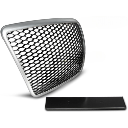 Grille de calandre pour Audi A6 C6 de 2009 a 2011 look Sport argent noir