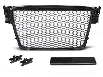 Calandre pour Audi A4 B8 08-11 noir brillant look Sport