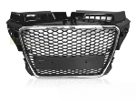 Calandre pour Audi A3 8P de 2008 a 2012 Look Sport Noir Chrome PDC