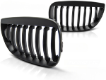 Paire de grilles calandre BMW serie 1 E87 de 2004 a 2007 Noir mat